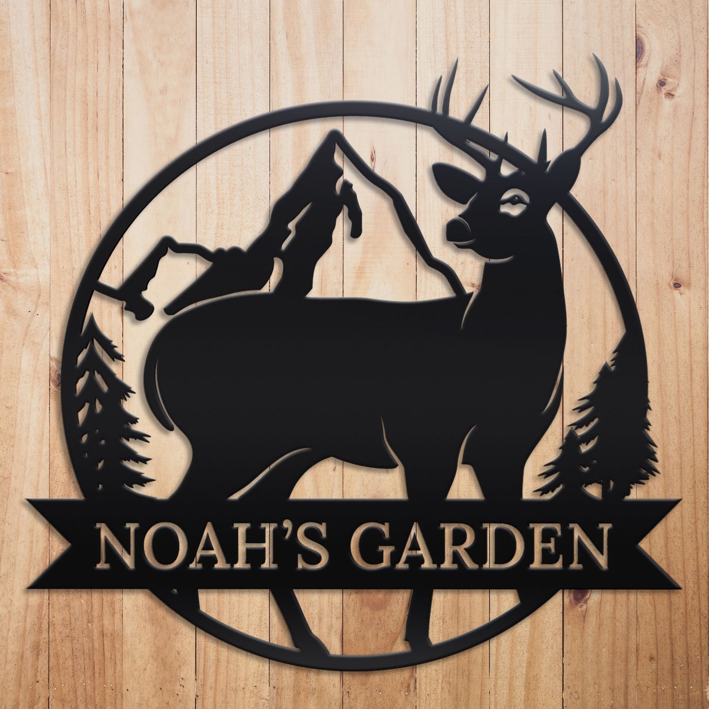 Deer Rack Sign Custom Deer Hunting Metal Sign by Craftmysign – Craft My Sign