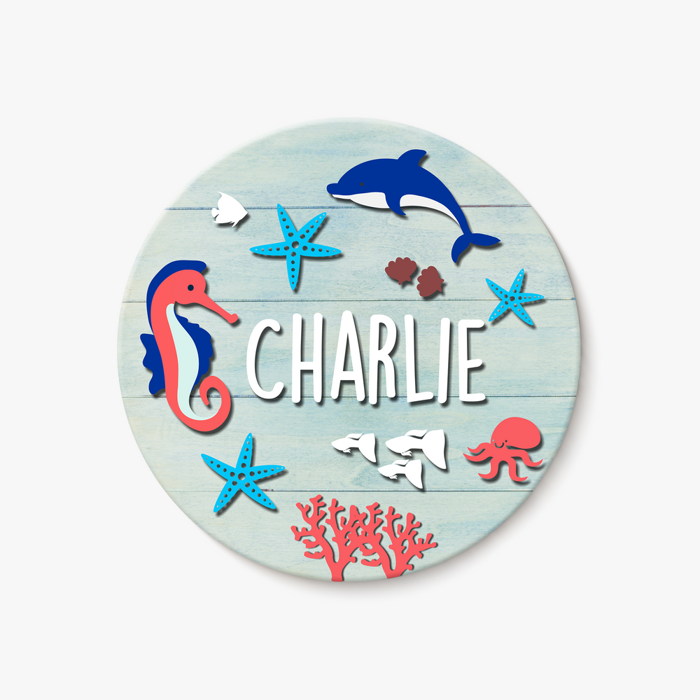 Ocean Nursery Name Sign