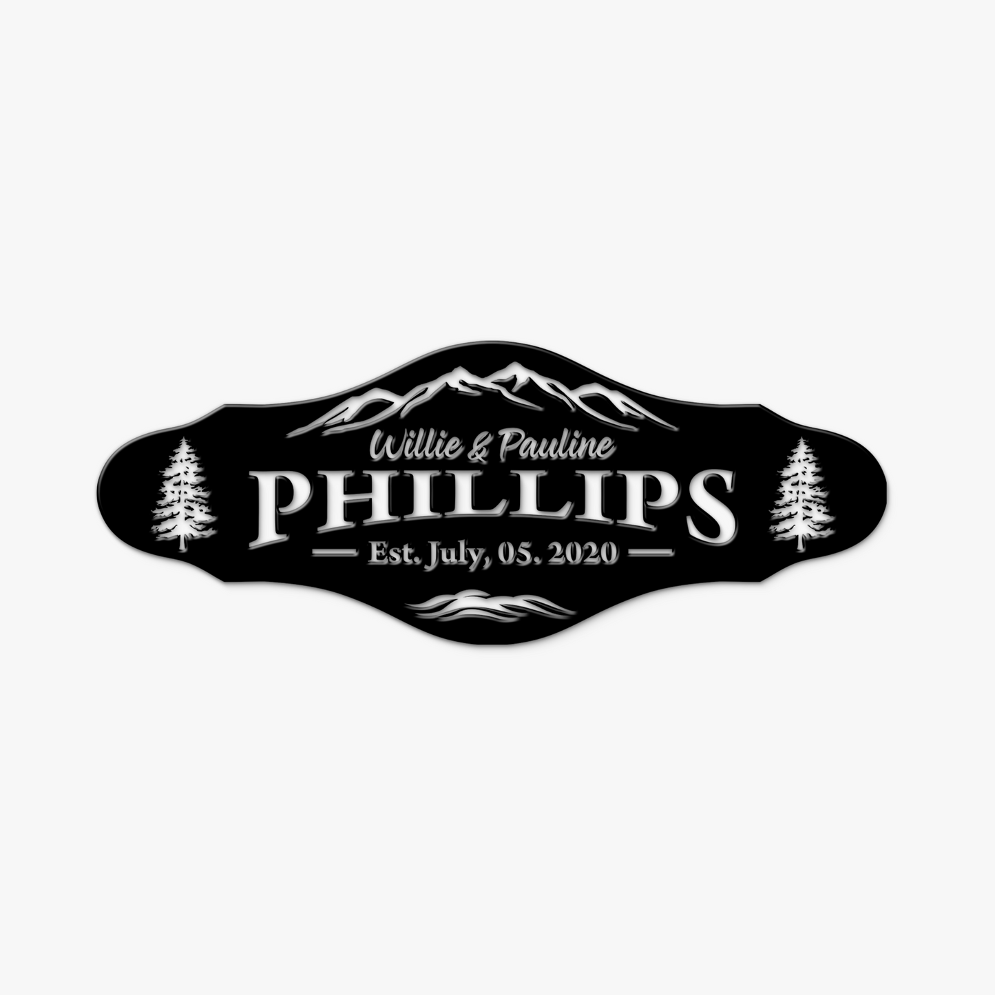 outdoor family name sign metal sign