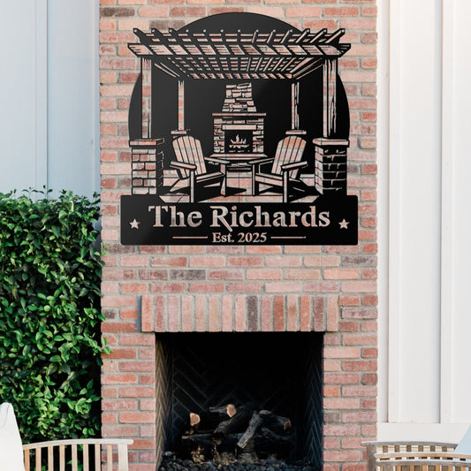 Pergola Outdoor Metal Sign