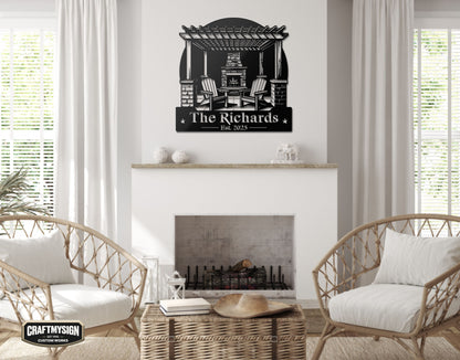 Pergola Outdoor Metal Sign