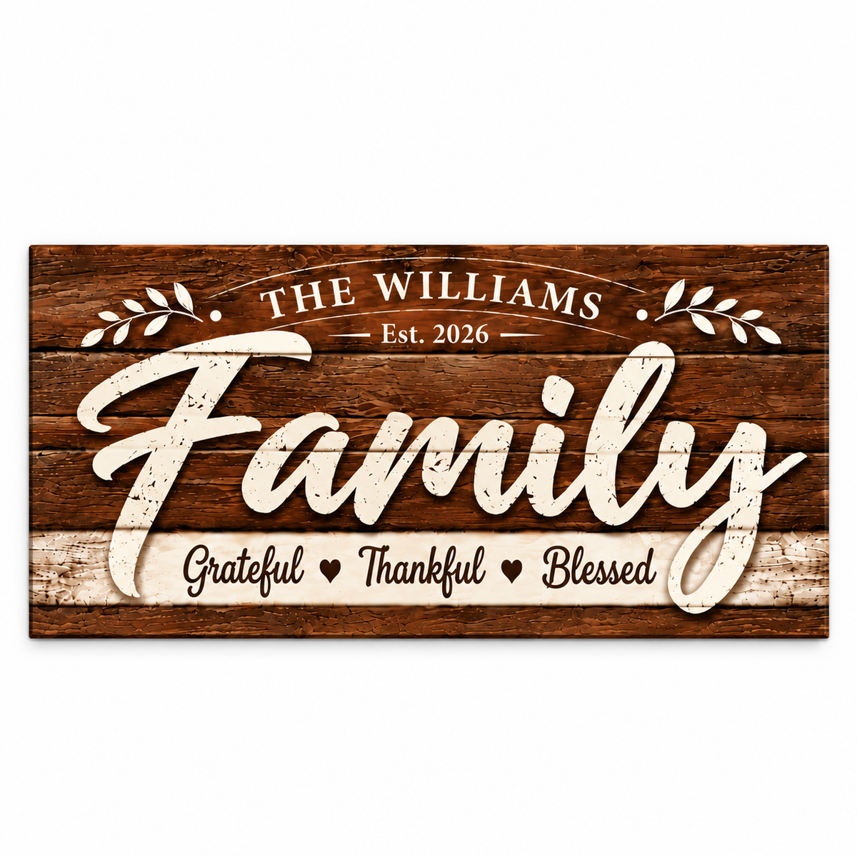 Personalized Family Canvas – Custom Family Name &amp; Established Year