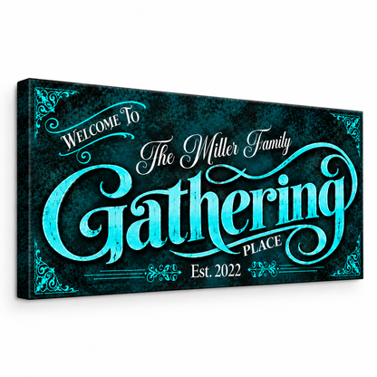 Personalized Gathering Place Canvas Print – Custom Family Wall Decor