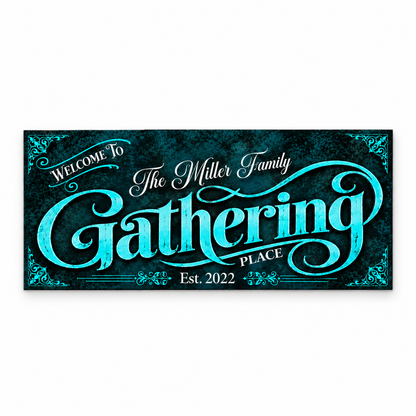 Personalized Gathering Place Canvas Print – Custom Family Wall Decor