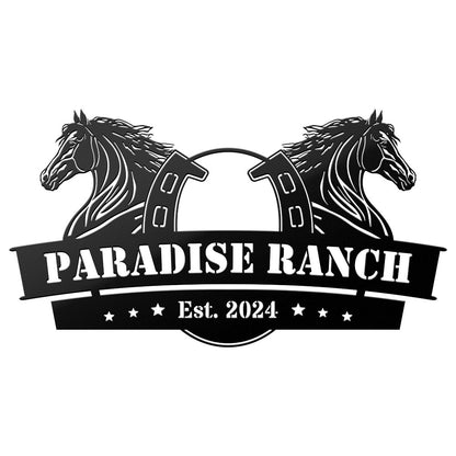 Horse Ranch Metal Sign