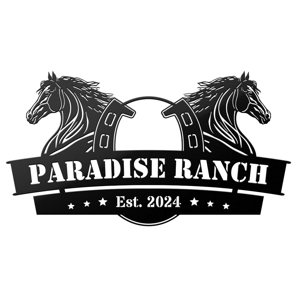 Horse Ranch Metal Sign