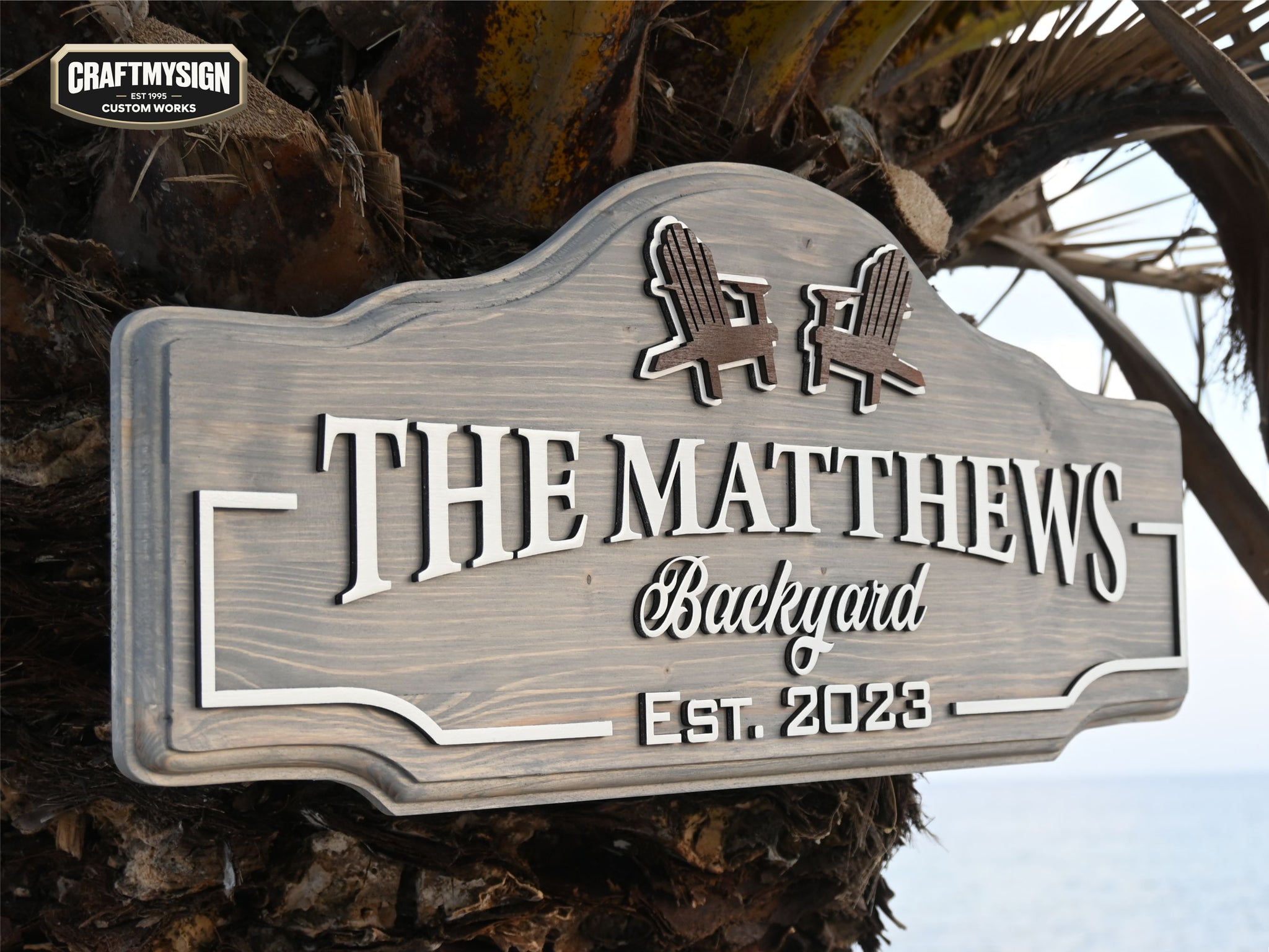 Bakyard Sign Custom Backyard or Patio Wooden Sign by Craftmysign.com – Craft My Sign