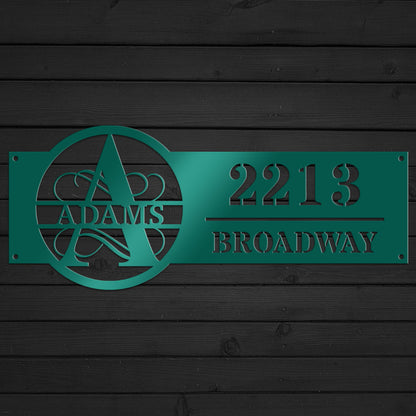 Family Name Address Metal Sign