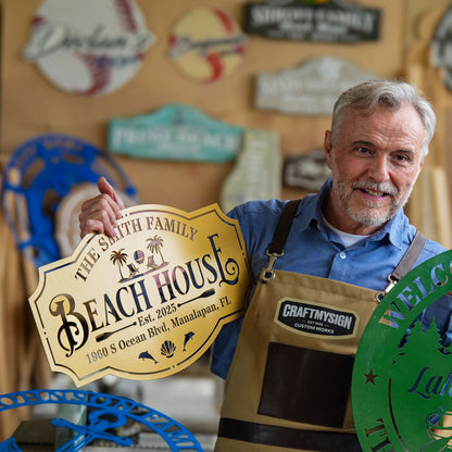 Beach House Metal Sign