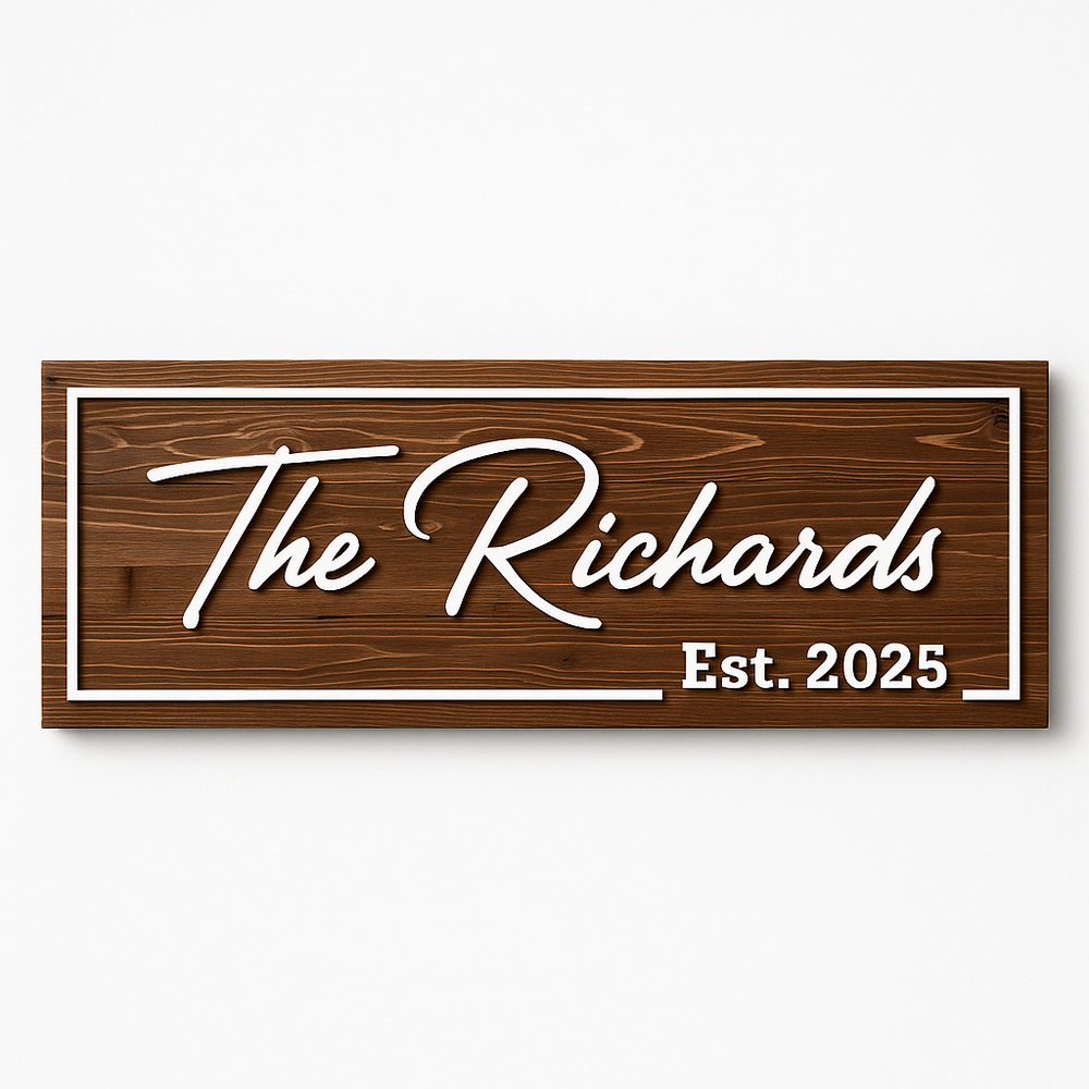 Border Wooden Sign