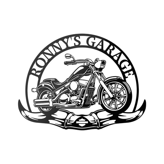 Motorcycle II Metal Sign