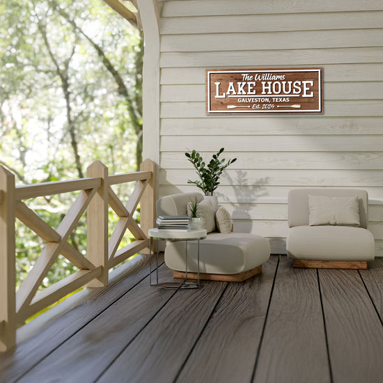 Custom Rustic Lake House Wooden Sign by Craftmysign – Craft My Sign