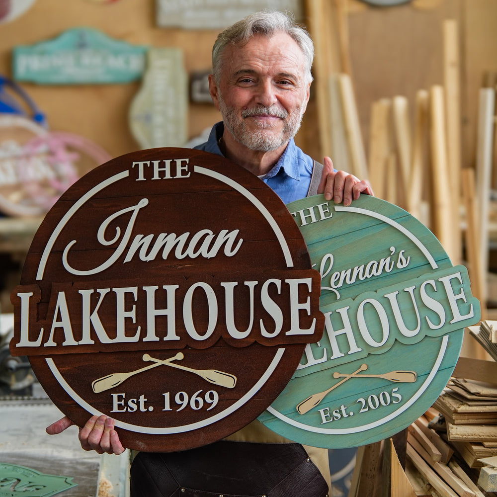 Lakehouse Wooden Sign