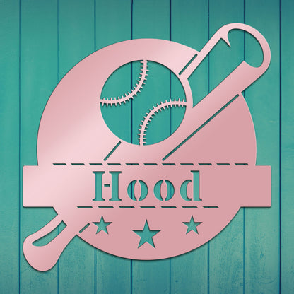 Baseball Monogram Sign