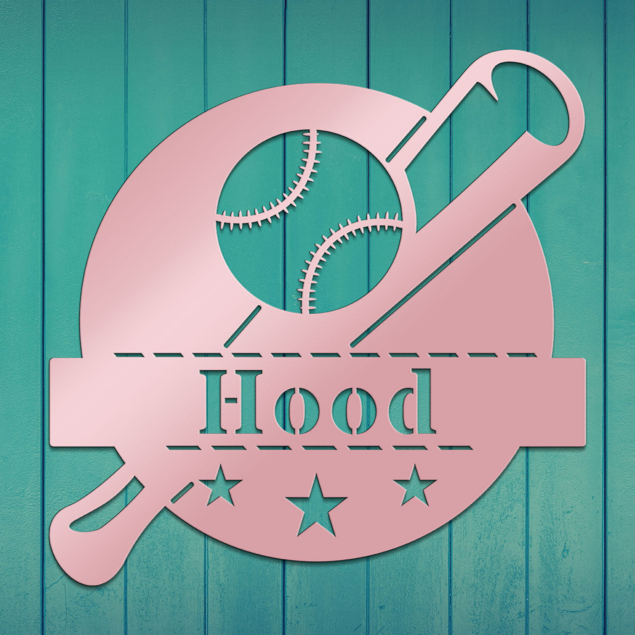 Custom Baseball Monogram Metal Sign by Craftmysign – Craft My Sign