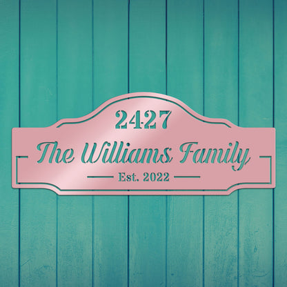 Family Name & House Address Sign