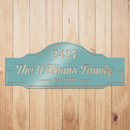 Family Name & House Address Sign