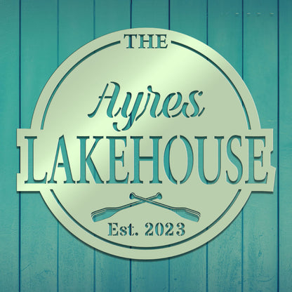 Lakehouse Metal Sign