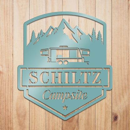 Camping Caravan Sign