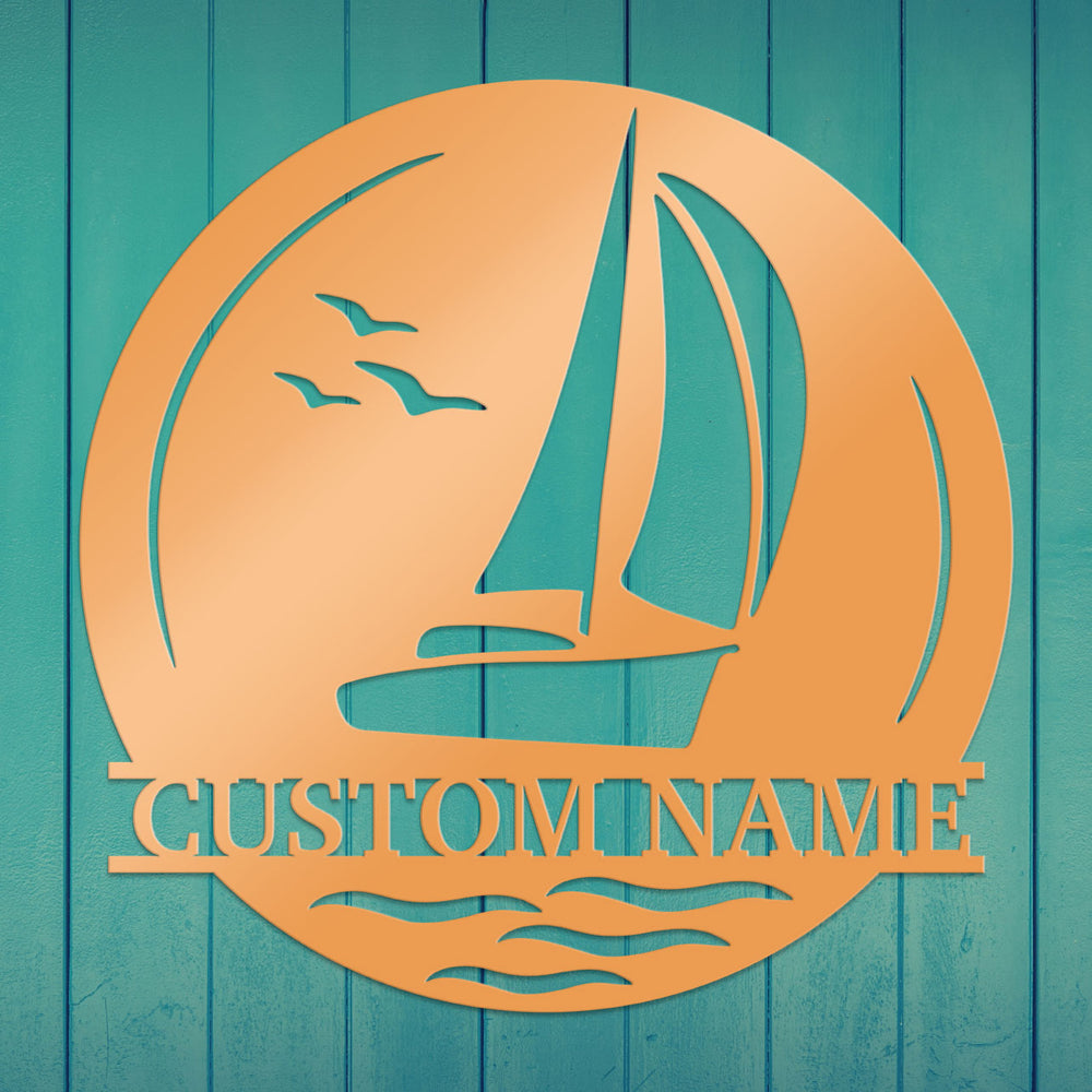 Personalized Pontoon Boat Monogram Metal Sign, Custom Pontoon Boat Met