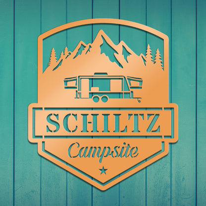 Camping Caravan Sign