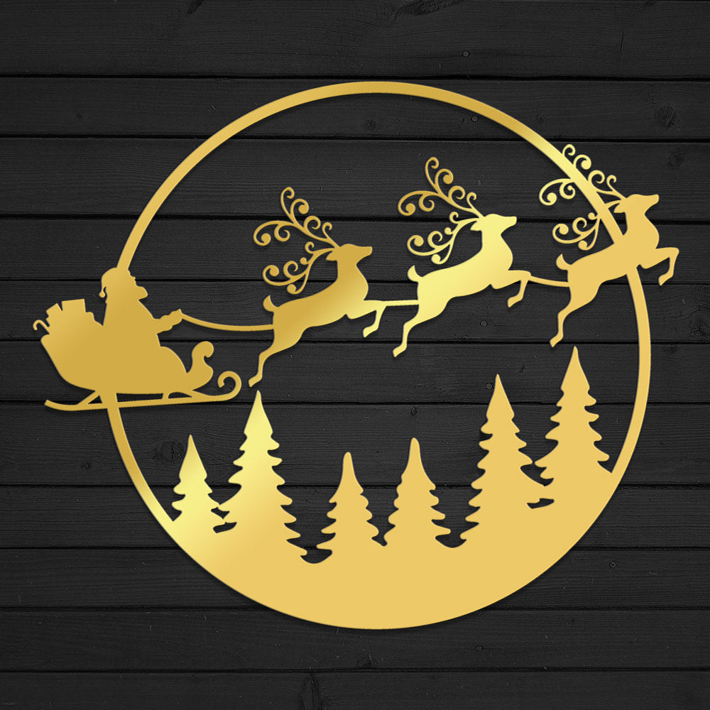 Santa Reindeer Sign