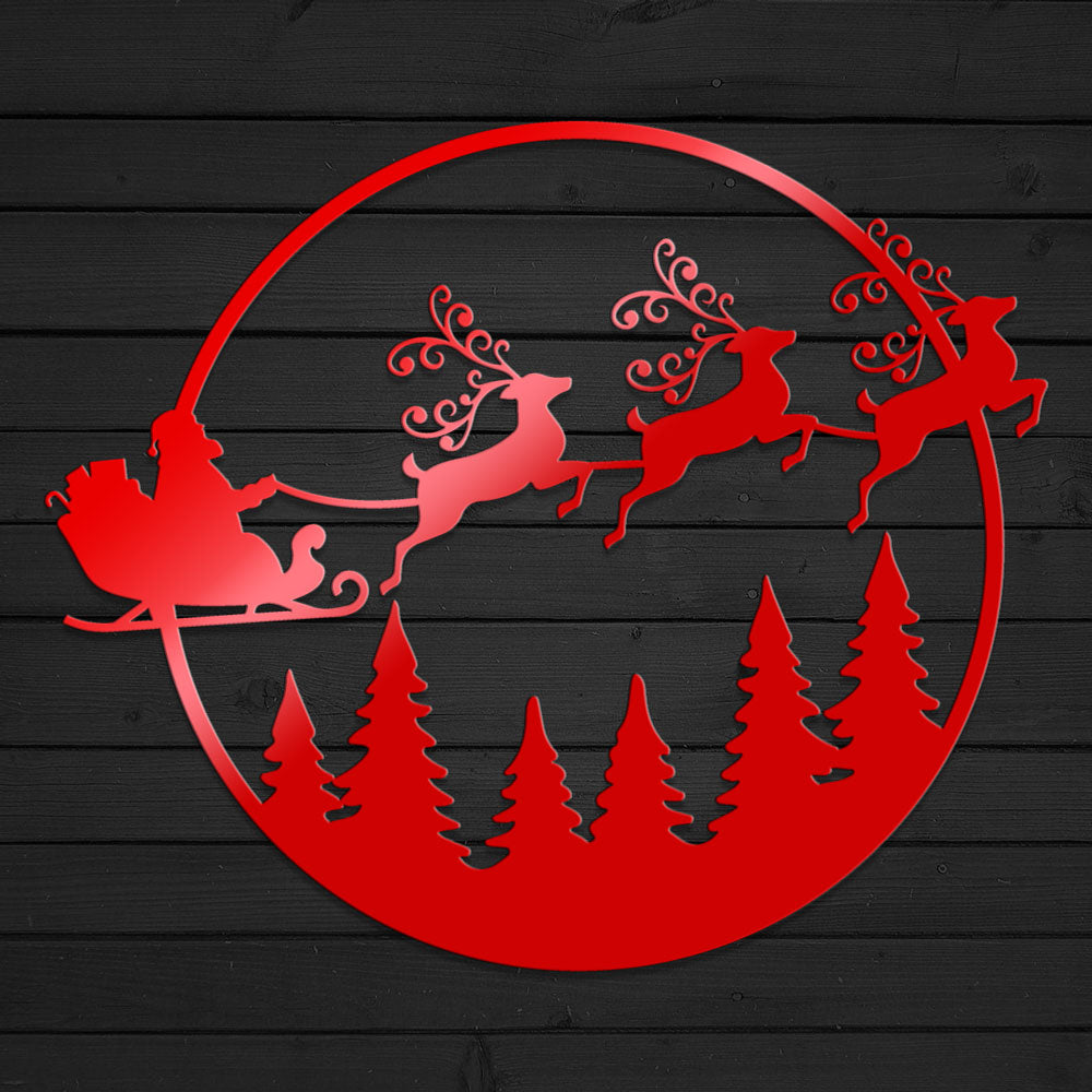 Santa Reindeer Sign