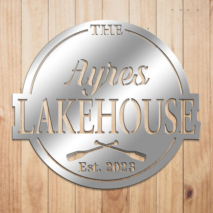 Lakehouse Metal Sign