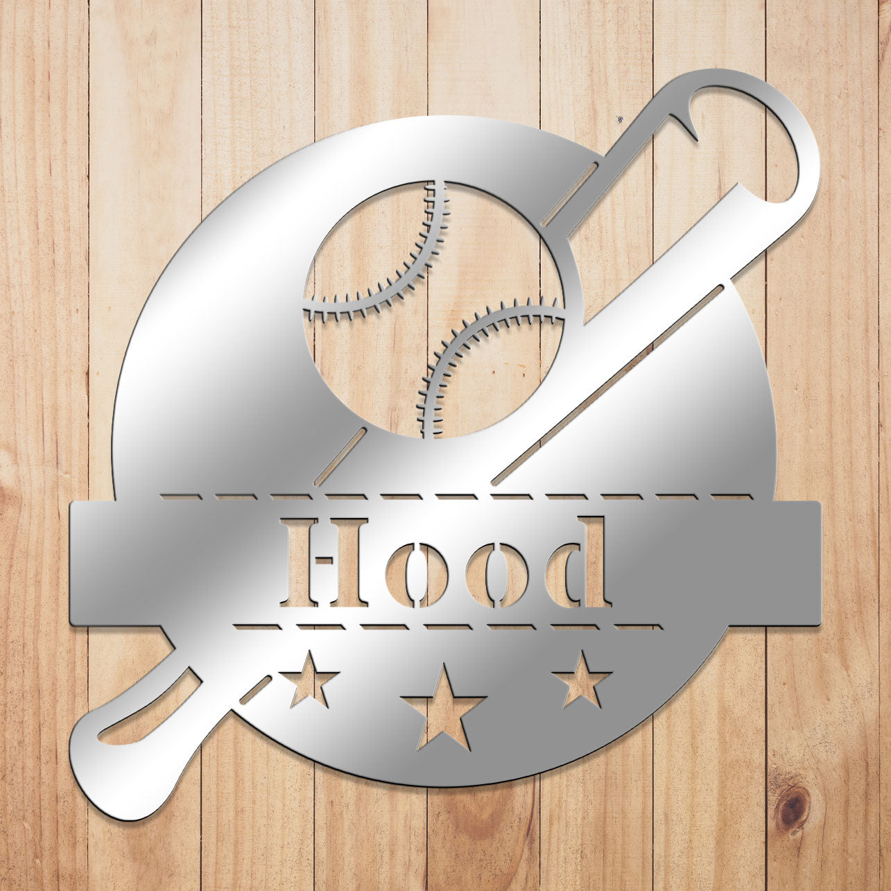 Simple Metal Baseball Sign Custom Baseball Monogram Metal Sign by Craftmysign – Craft My Sign