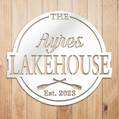 Lakehouse Metal Sign