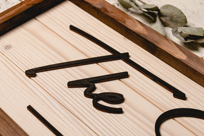 Framed Family Name Sign Craftmysign
