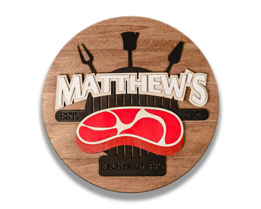 BBQ Wooden Sign