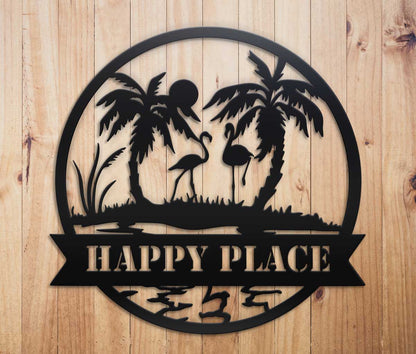 Beach Flamingo Sign