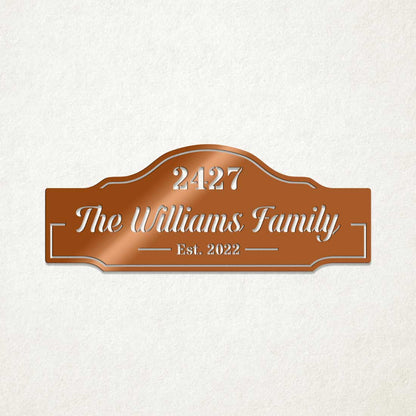 Family Name & House Address Sign