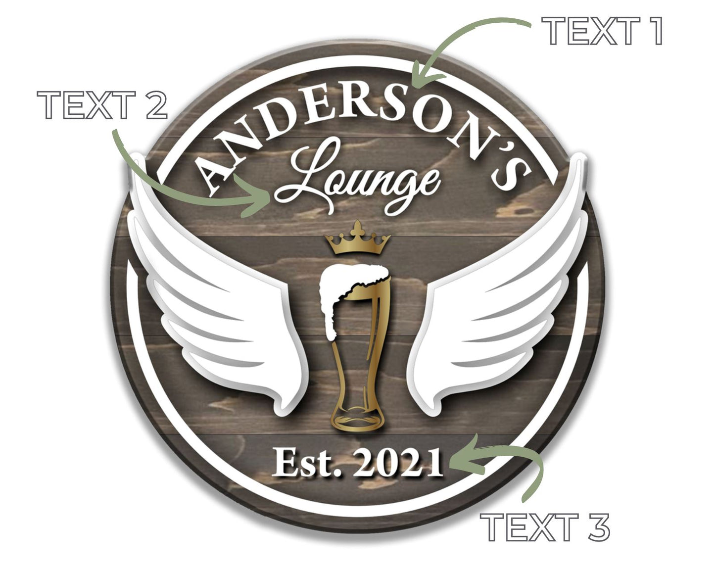 Rounded Pub Sign Craftmysign