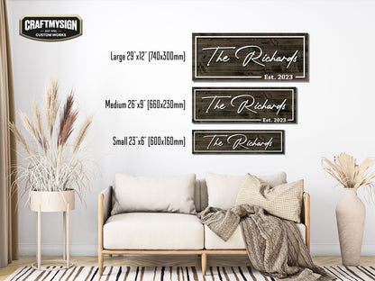 Family Name Wooden Sign