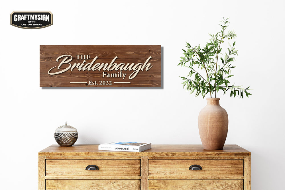 
                  
                    Custom Wooden Sign - Bridenbaugh
                  
                
