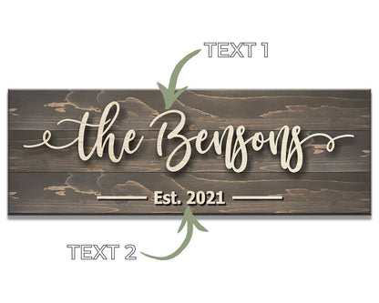 Classic Family Name Sign Craftmysign