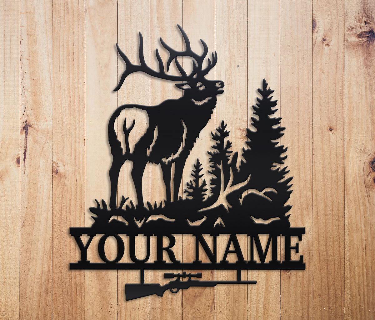 Hunting Craft My Sign   Deer Hunting 2 Metal Sign Custom Name132 