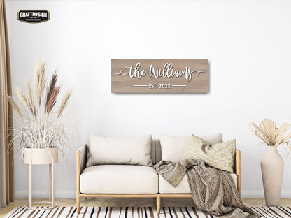 Classic Family Name Sign Craftmysign