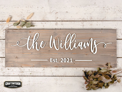 Classic Family Name Sign Craftmysign