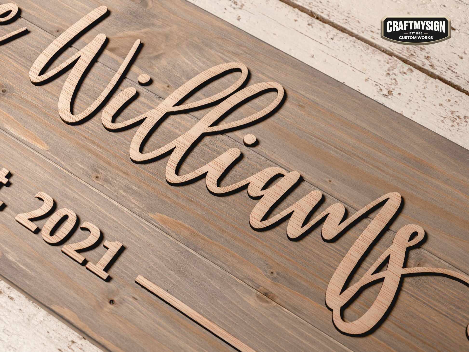 Classic Family Name Sign Craftmysign