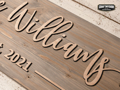 Classic Family Name Sign Craftmysign