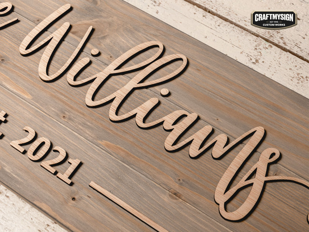 
                  
                    Classic Family Name Sign Craftmysign
                  
                