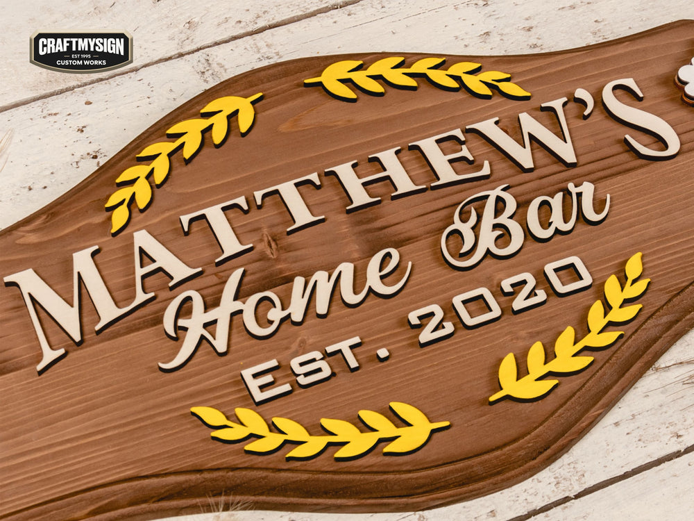 Custom Wooden Bar Sign - Craftmysign – Craft My Sign