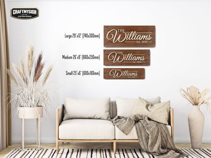 Rustic Family Name Sign Craftmysign