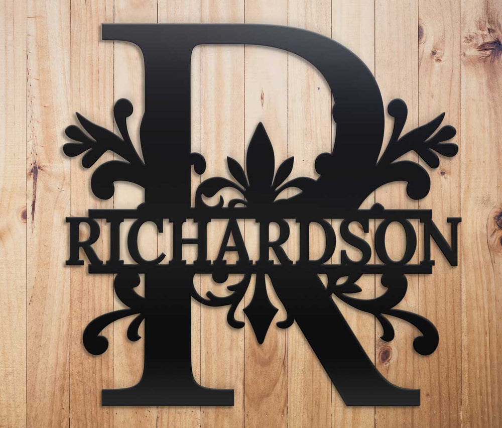 Monogram R Sign Monogram Metal Sign by Craftmysign – Craft My Sign
