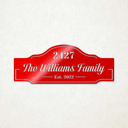 Family Name & House Address Sign