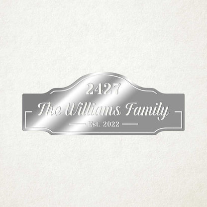 Family Name & House Address Sign