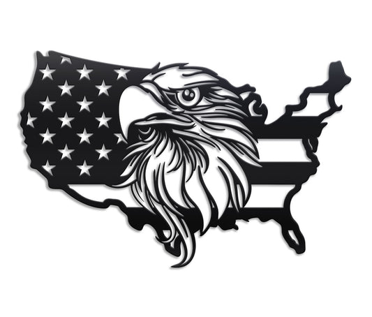 USA Map Eagle Sign